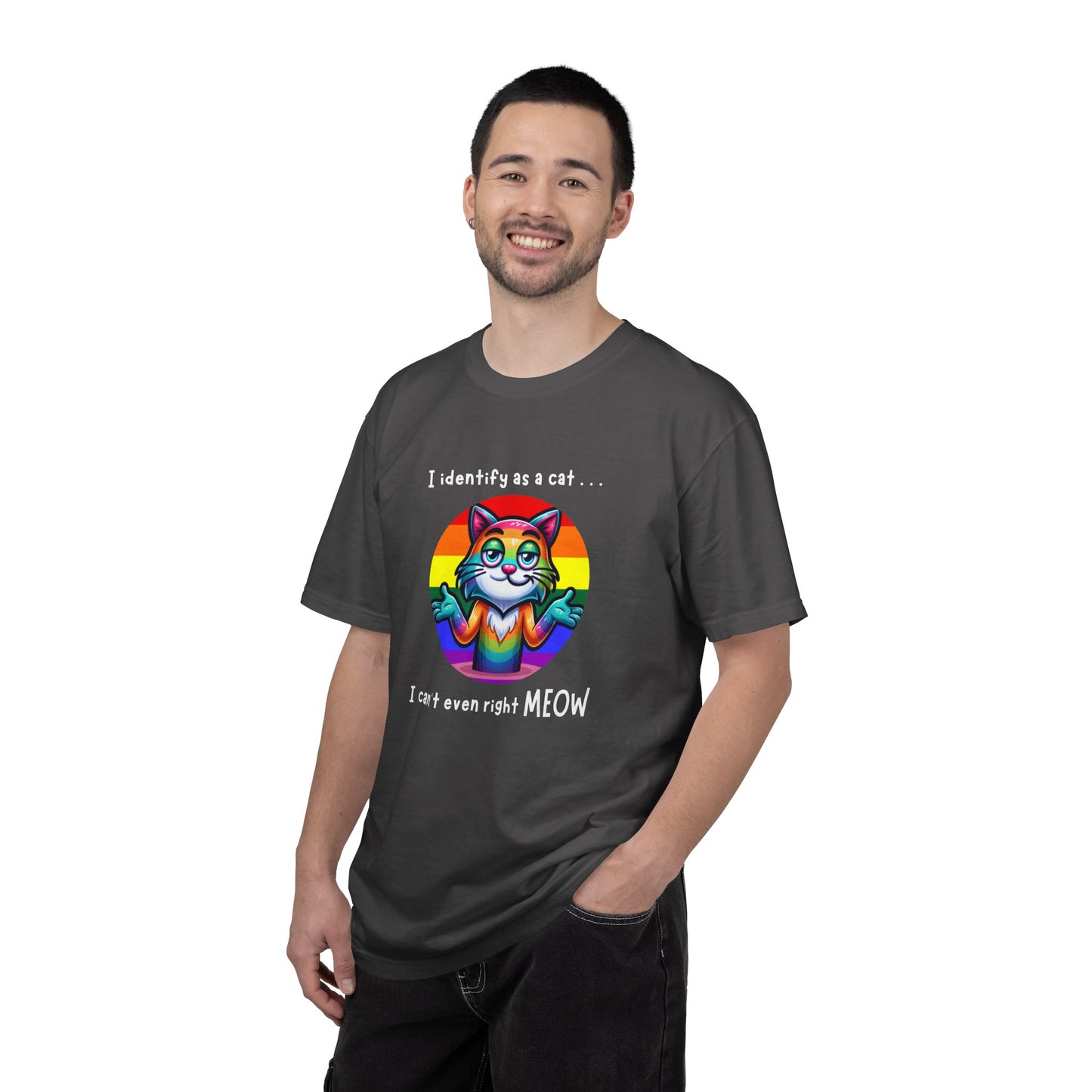 I Identify as a Cat - Pride T-Shirt