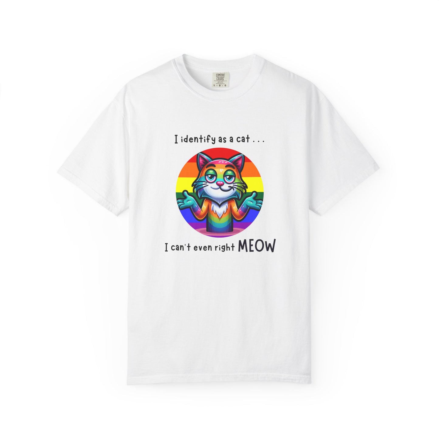 I Identify as a Cat - Pride T-Shirt