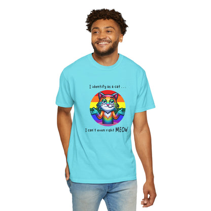 I Identify as a Cat - Pride T-Shirt