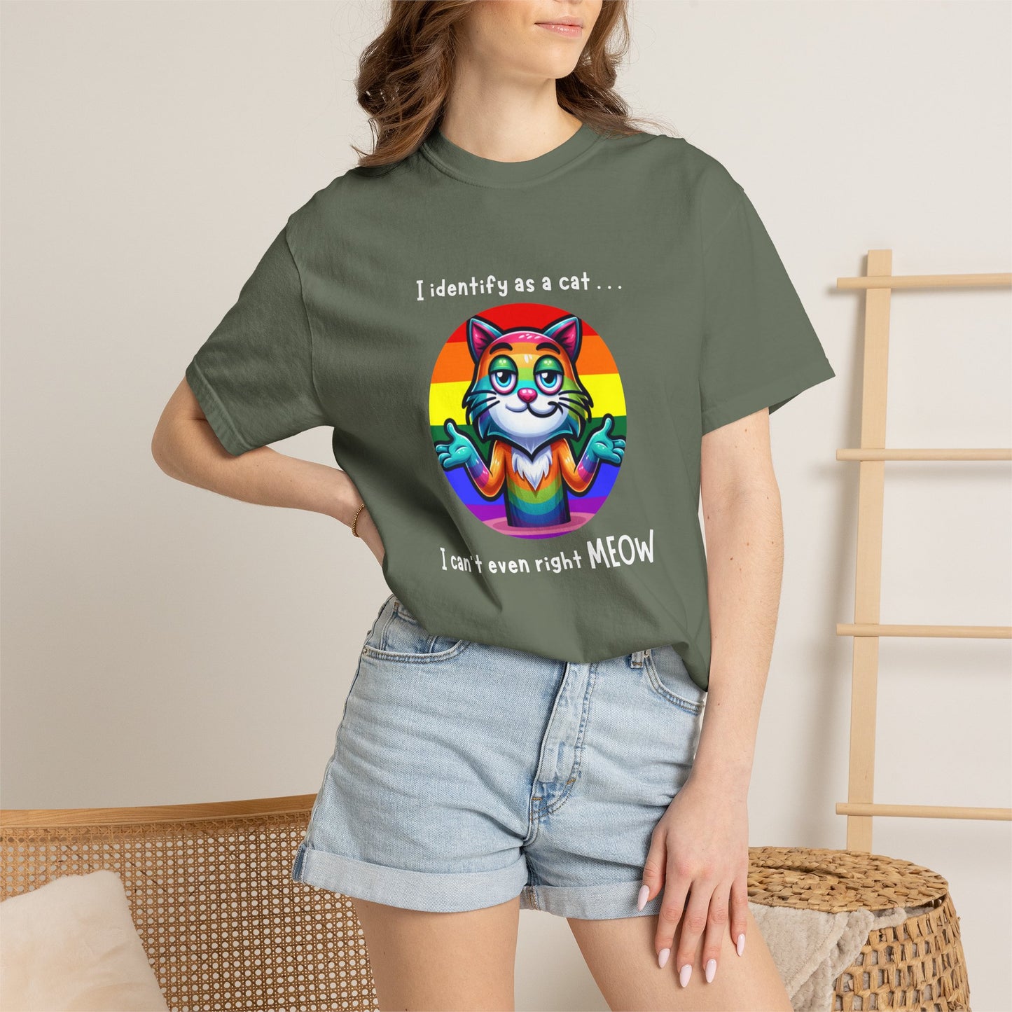 I Identify as a Cat - Pride T-Shirt