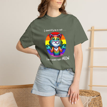I Identify as a Cat - Pride T-Shirt