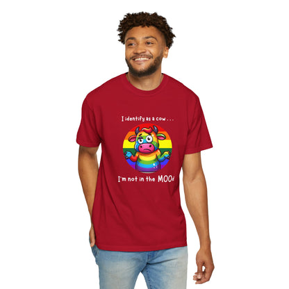 I Identify as a Cow - Pride T-Shirt