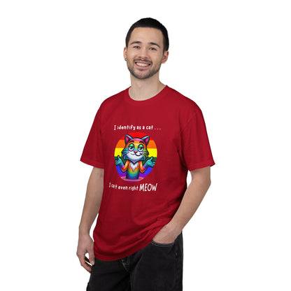 I Identify as a Cat - Pride T-Shirt