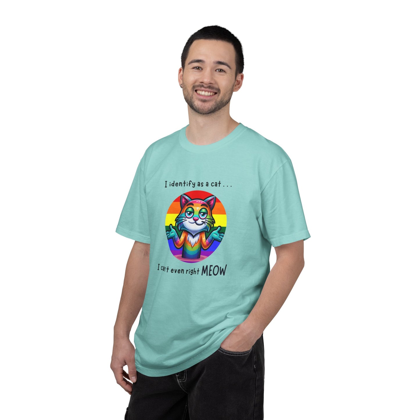 I Identify as a Cat - Pride T-Shirt