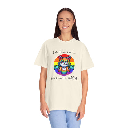 I Identify as a Cat - Pride T-Shirt