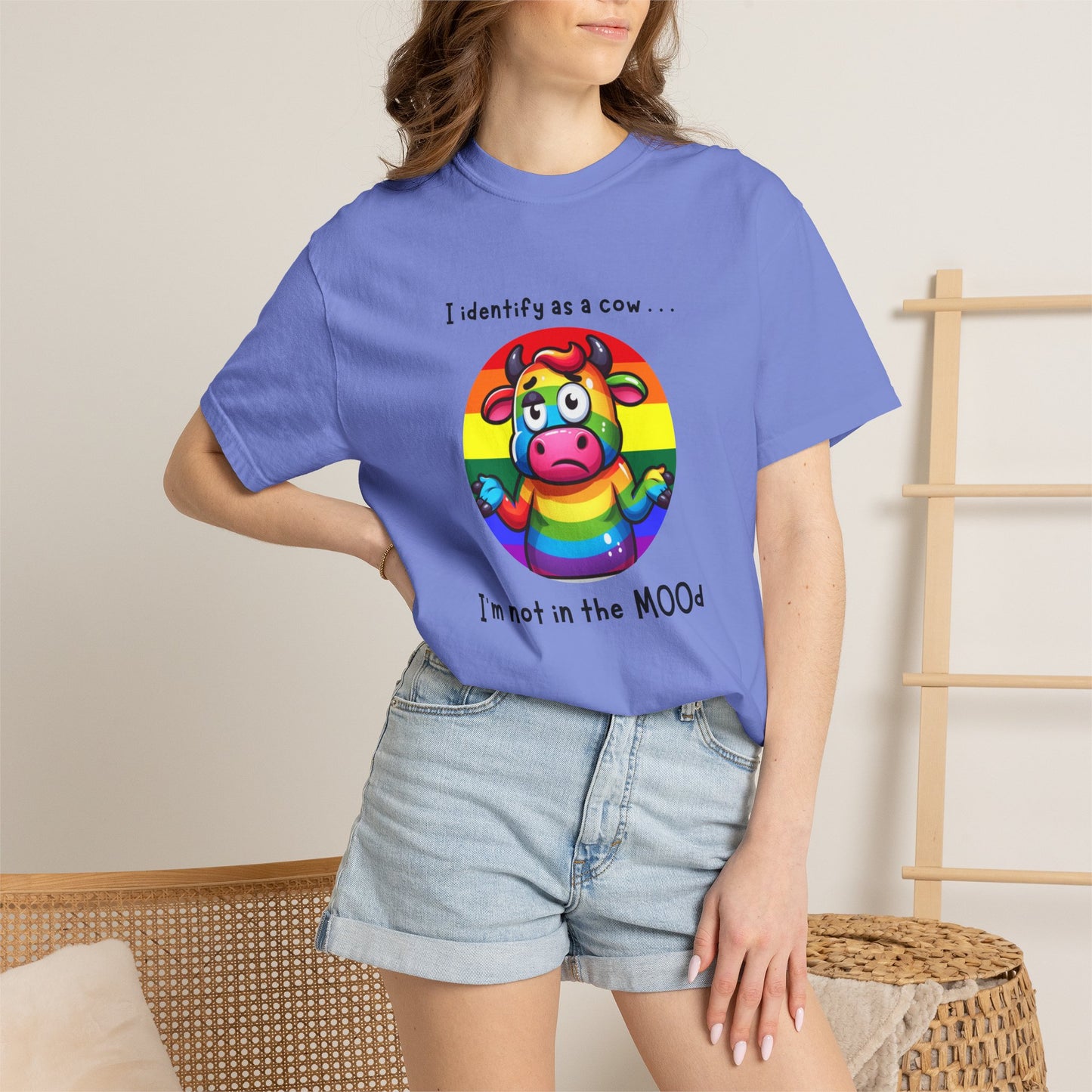 I Identify as a Cow - Pride T-Shirt