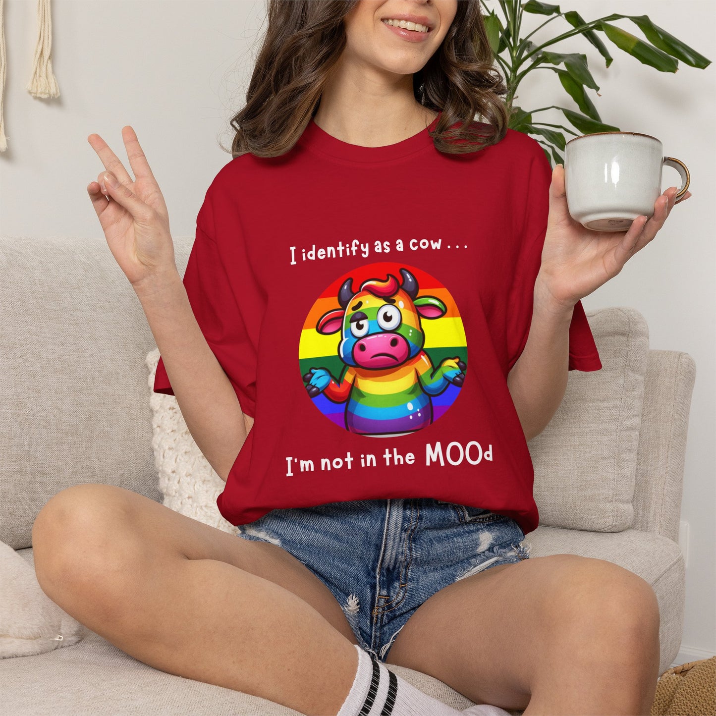 I Identify as a Cow - Pride T-Shirt
