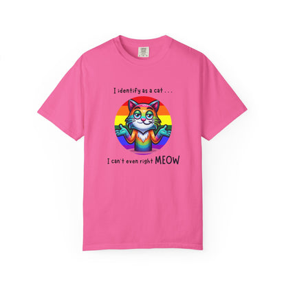 I Identify as a Cat - Pride T-Shirt