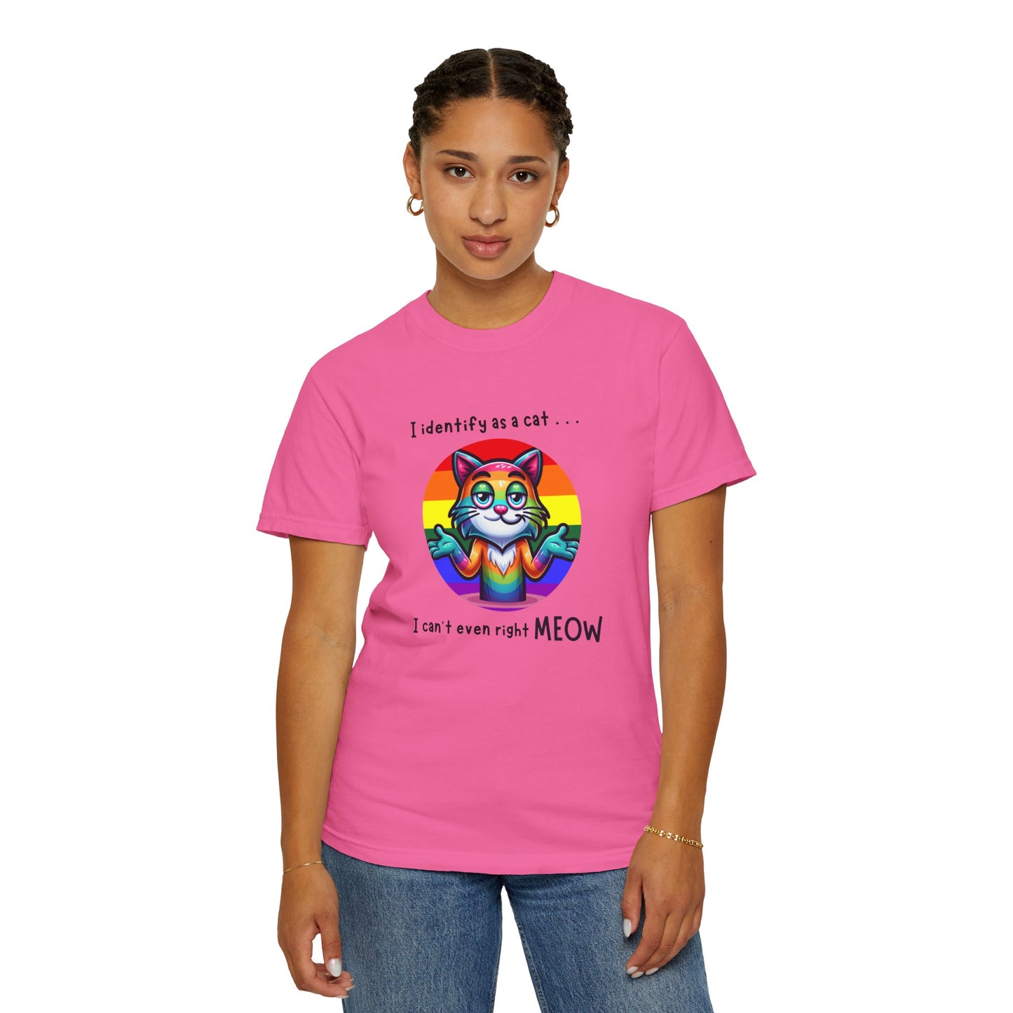 I Identify as a Cat - Pride T-Shirt