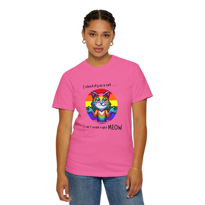 I Identify as a Cat - Pride T-Shirt