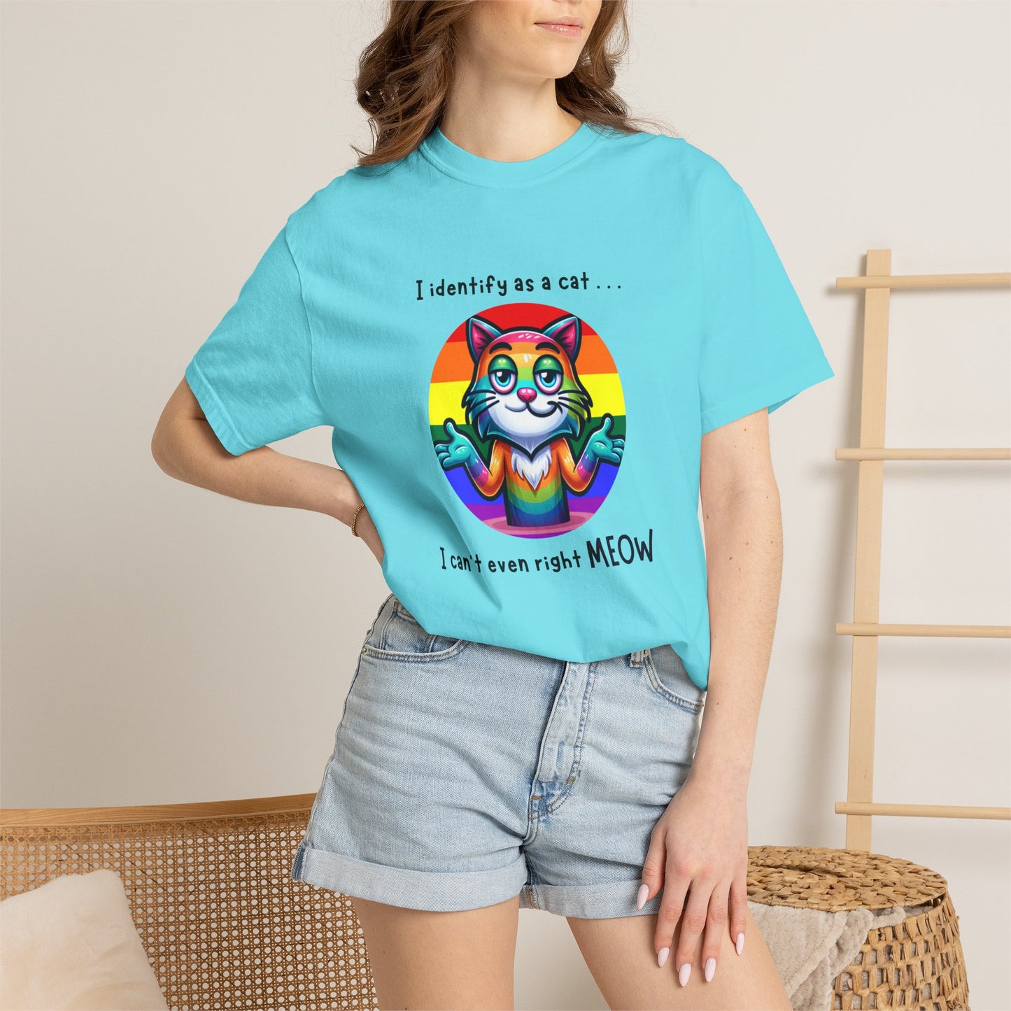 I Identify as a Cat - Pride T-Shirt