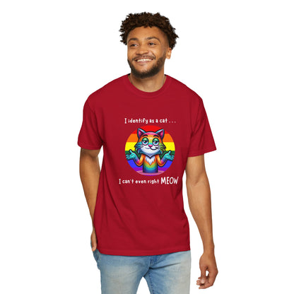 I Identify as a Cat - Pride T-Shirt