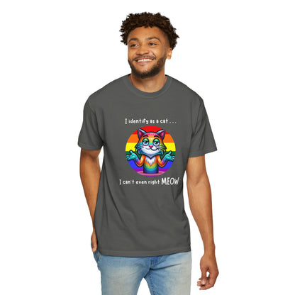 I Identify as a Cat - Pride T-Shirt