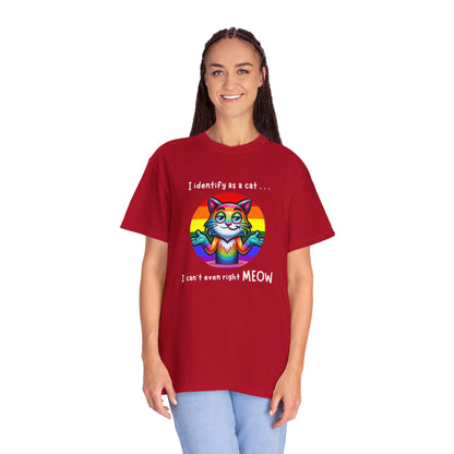 I Identify as a Cat - Pride T-Shirt