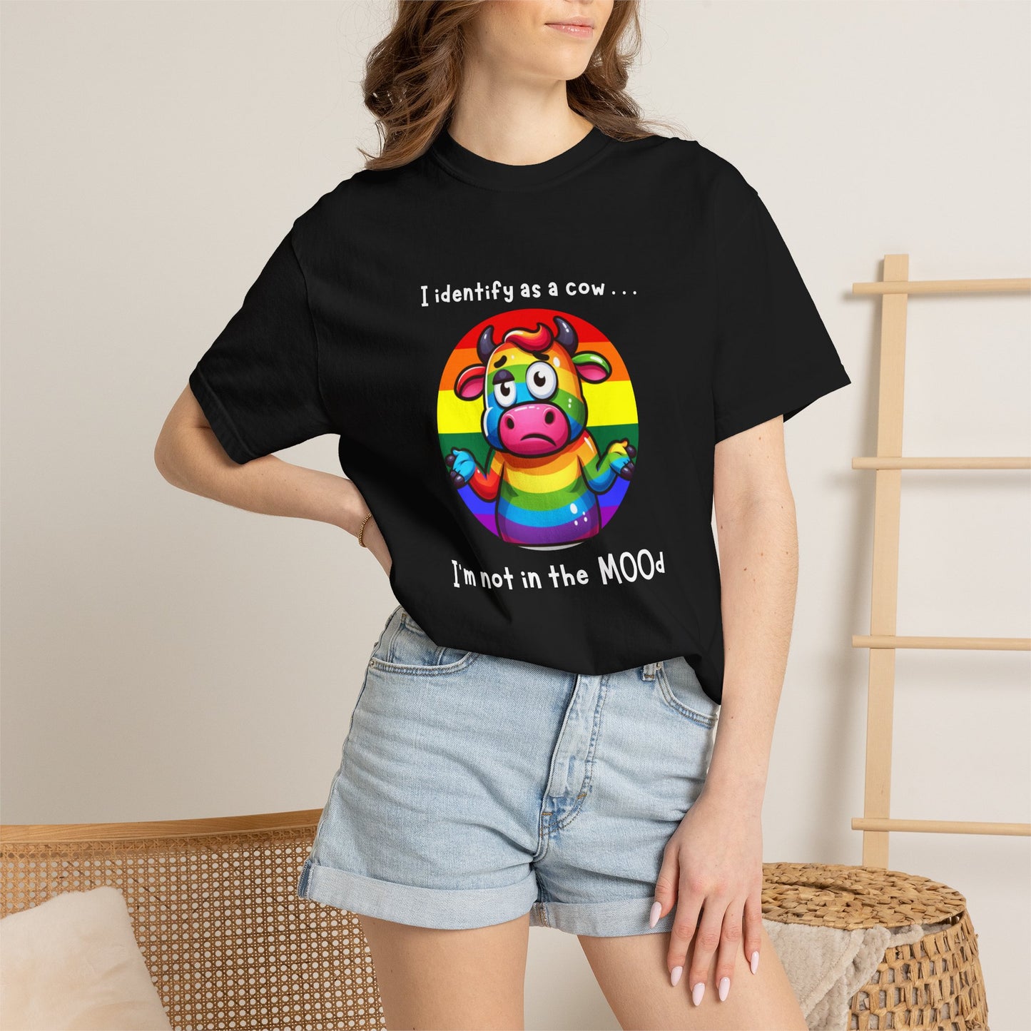 I Identify as a Cow - Pride T-Shirt