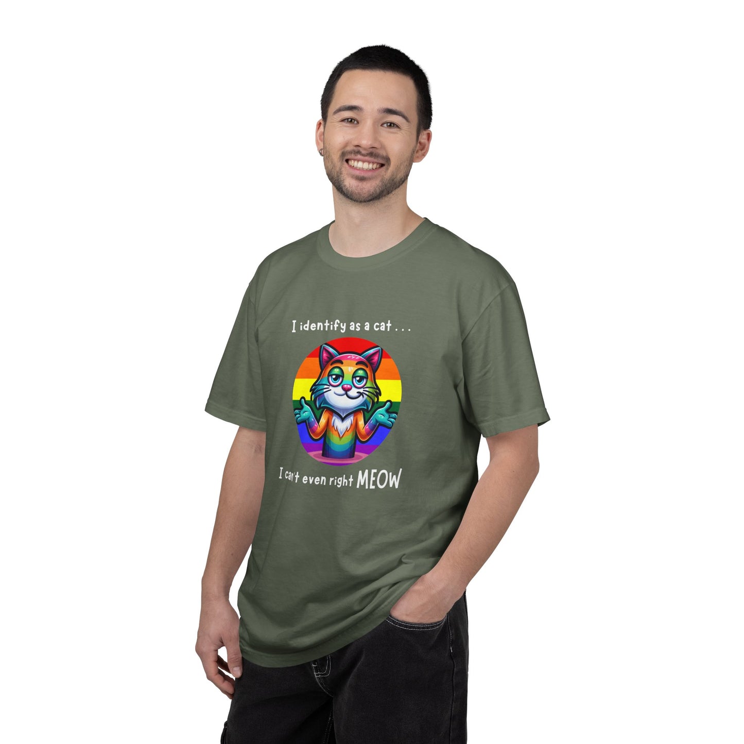I Identify as a Cat - Pride T-Shirt