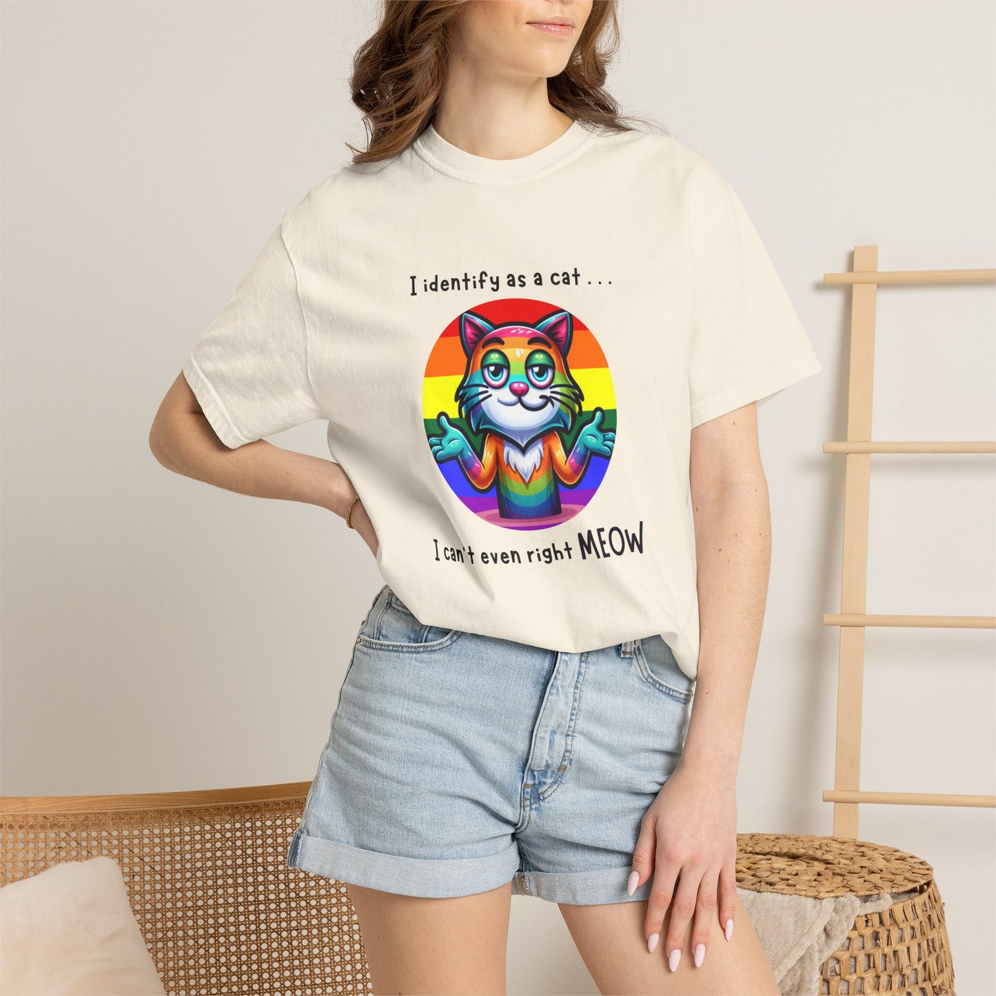 I Identify as a Cat - Pride T-Shirt