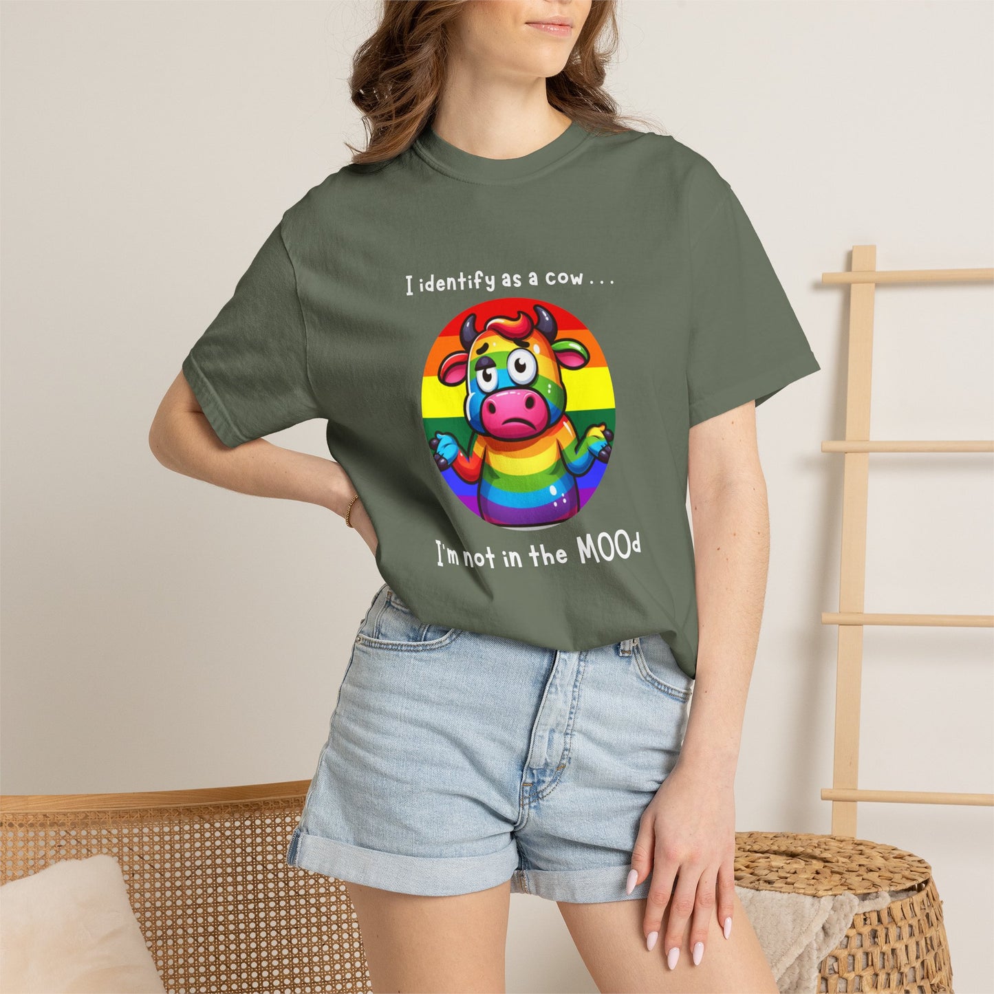 I Identify as a Cow - Pride T-Shirt