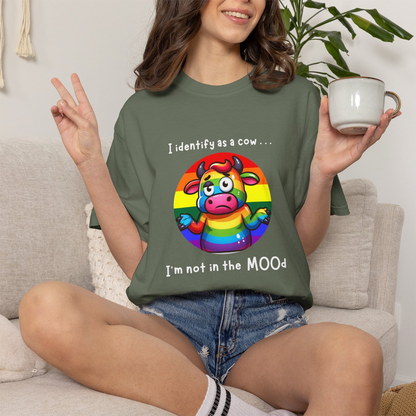 I Identify as a Cow - Pride T-Shirt