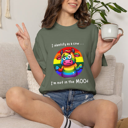 I Identify as a Cow - Pride T-Shirt