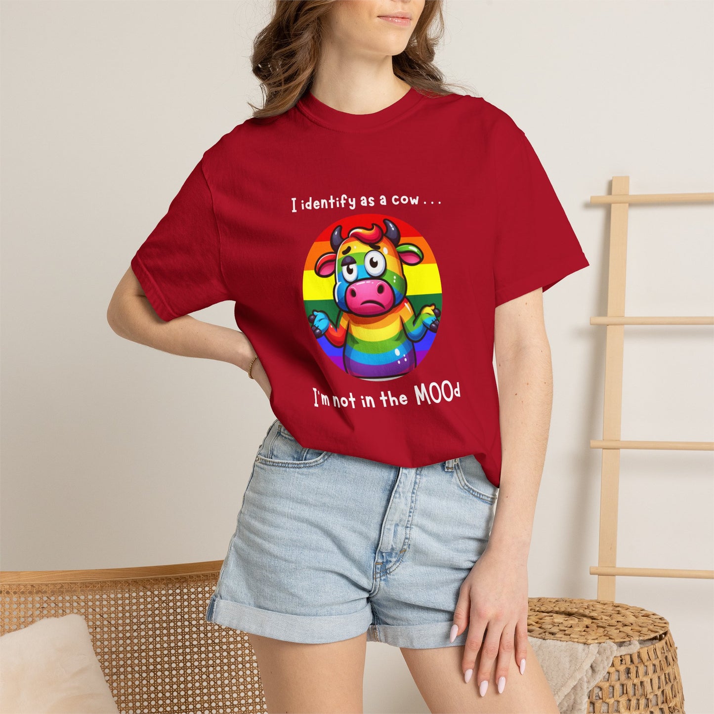 I Identify as a Cow - Pride T-Shirt