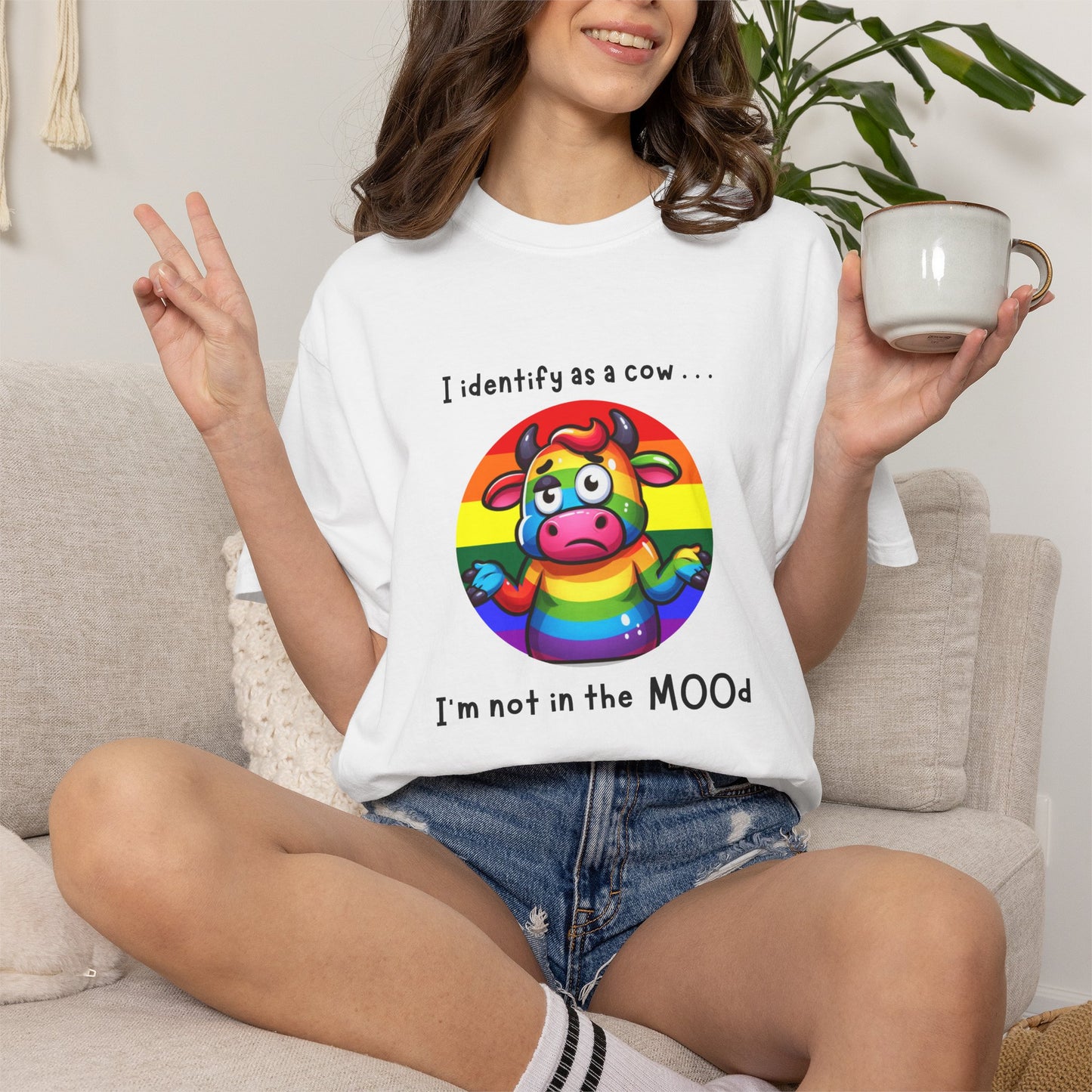 I Identify as a Cow - Pride T-Shirt