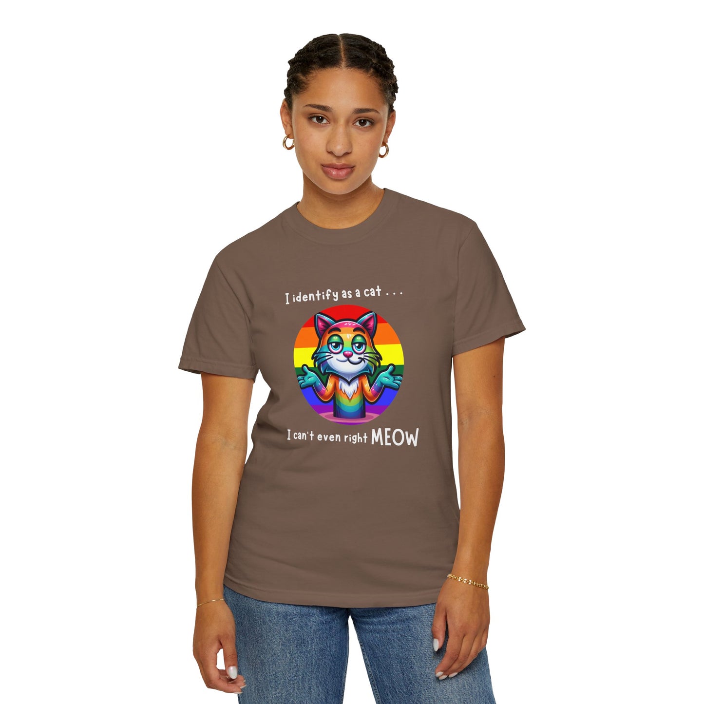 I Identify as a Cat - Pride T-Shirt
