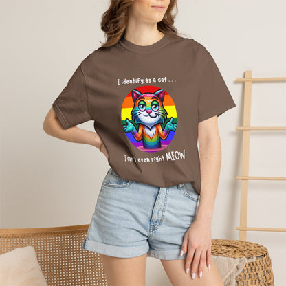 I Identify as a Cat - Pride T-Shirt