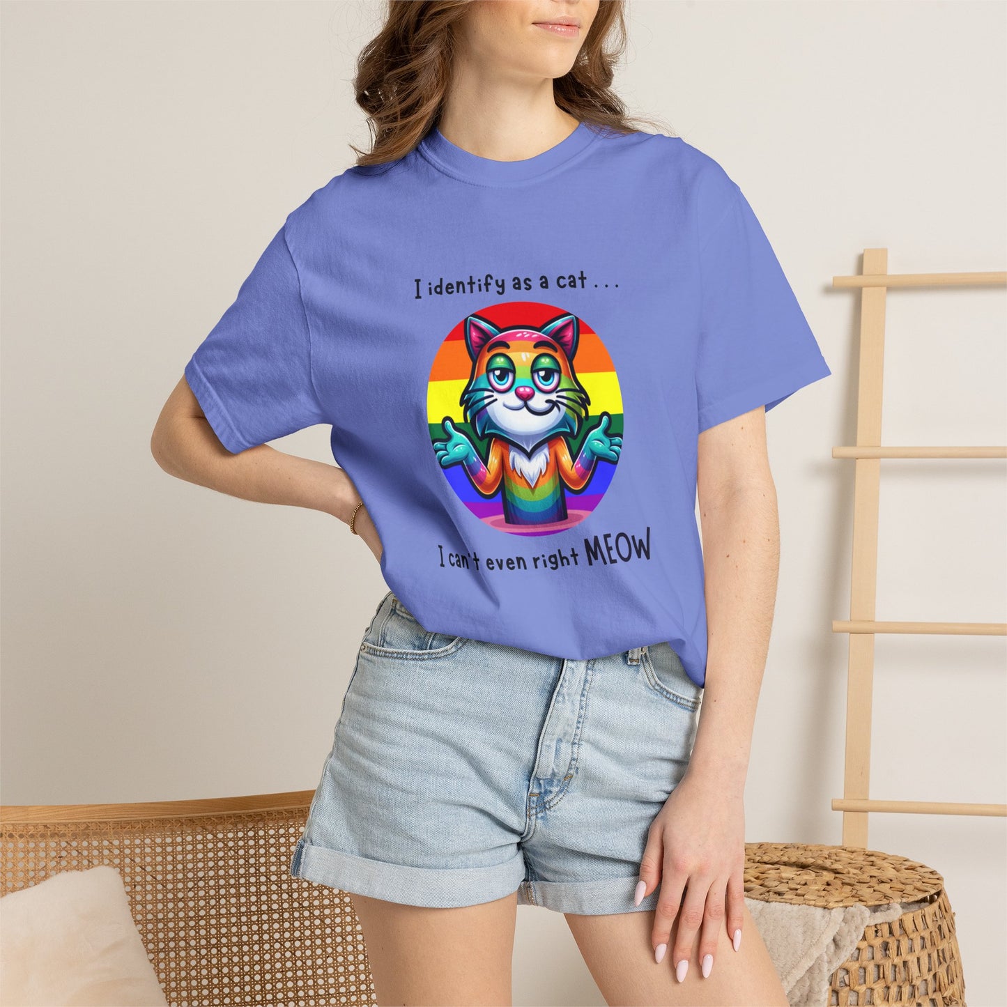 I Identify as a Cat - Pride T-Shirt