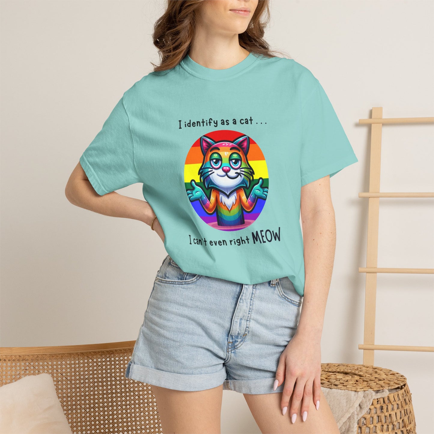 I Identify as a Cat - Pride T-Shirt