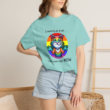 I Identify as a Cat - Pride T-Shirt