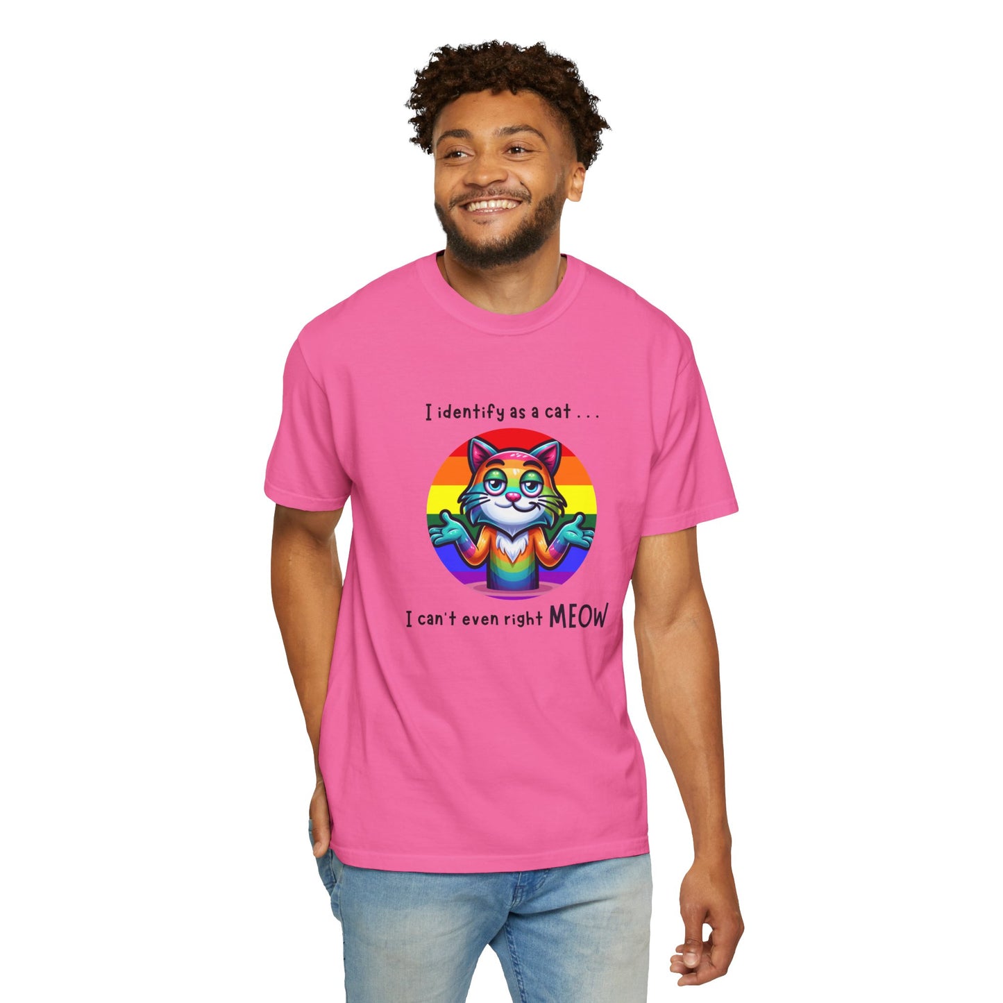 I Identify as a Cat - Pride T-Shirt