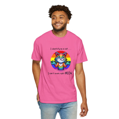 I Identify as a Cat - Pride T-Shirt