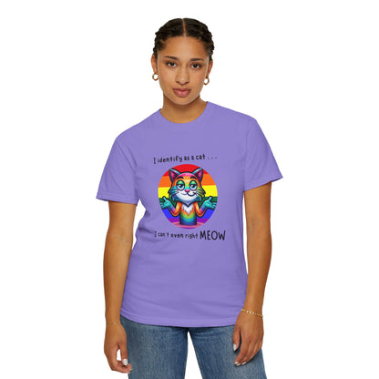 I Identify as a Cat - Pride T-Shirt