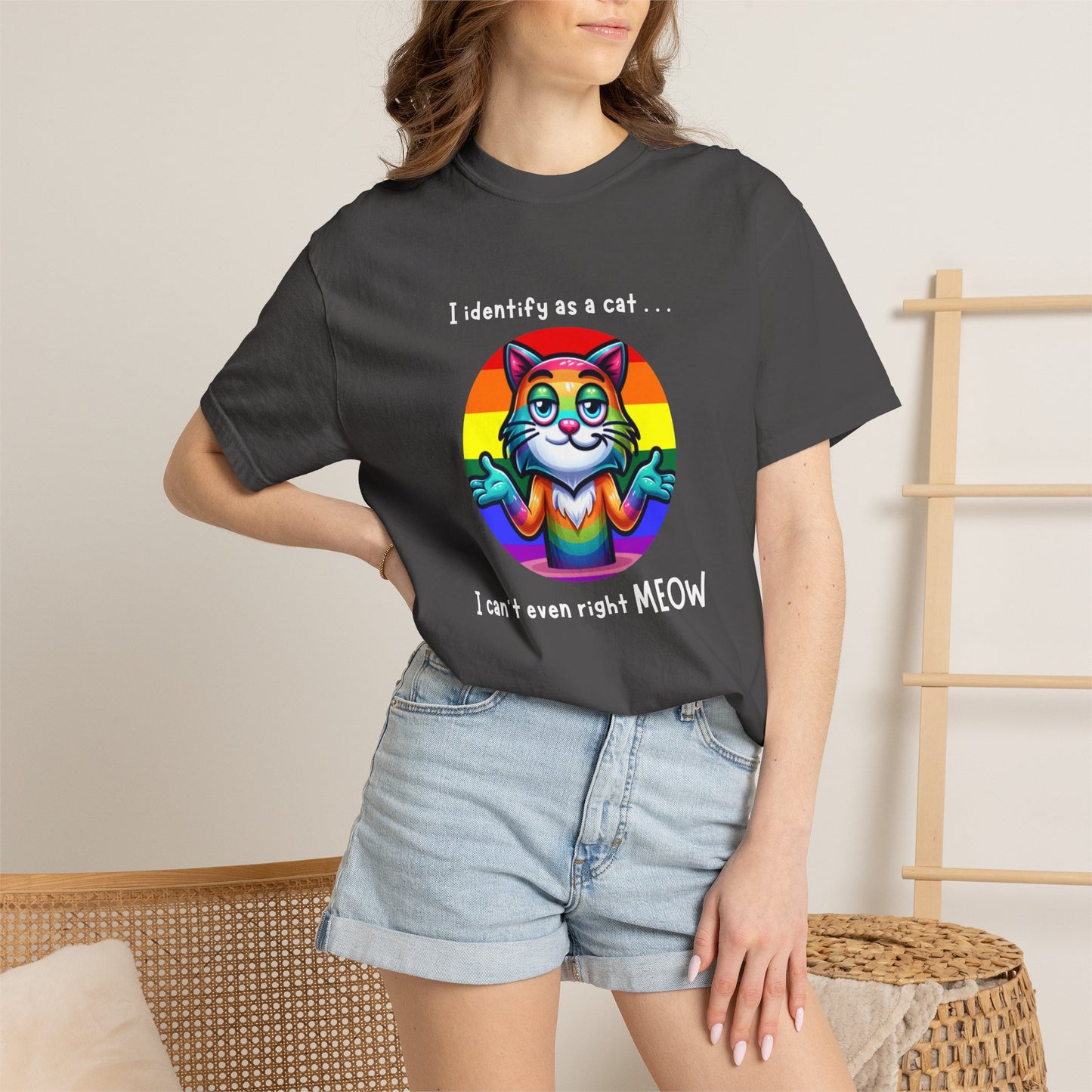 I Identify as a Cat - Pride T-Shirt