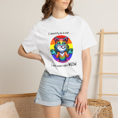 I Identify as a Cat - Pride T-Shirt