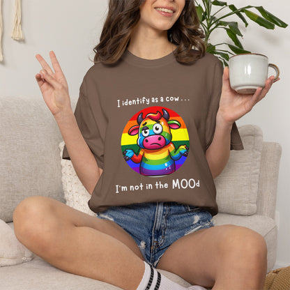 I Identify as a Cow - Pride T-Shirt