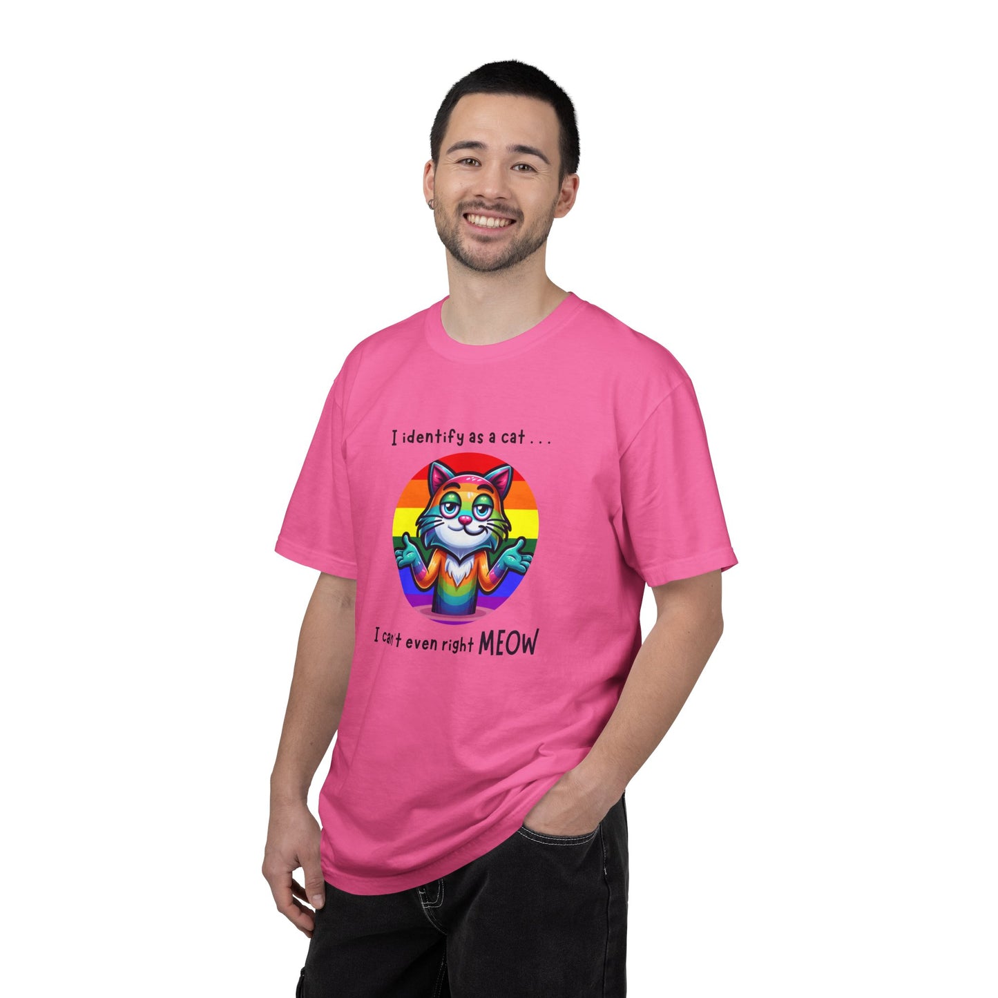 I Identify as a Cat - Pride T-Shirt