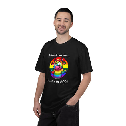 I Identify as a Cow - Pride T-Shirt