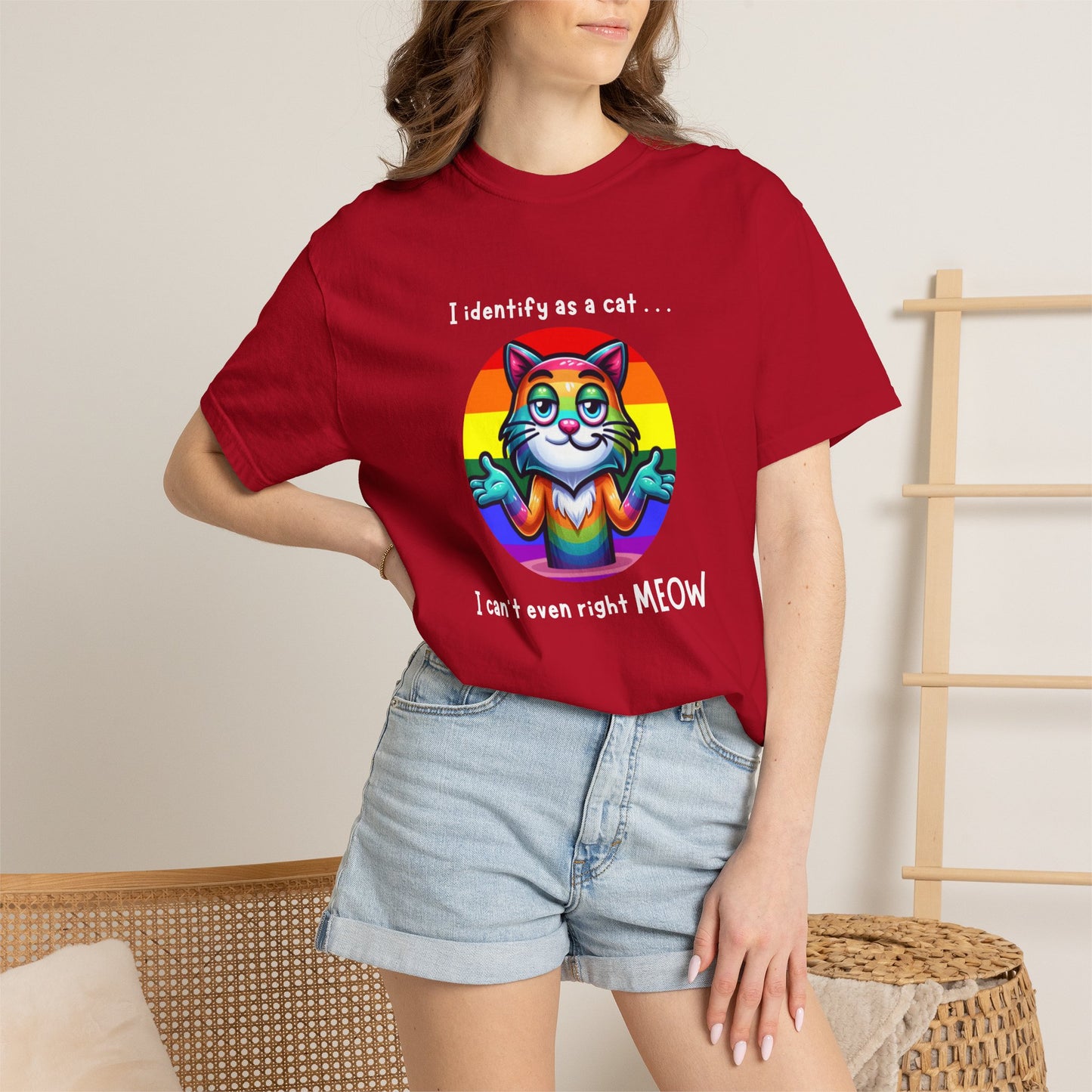 I Identify as a Cat - Pride T-Shirt
