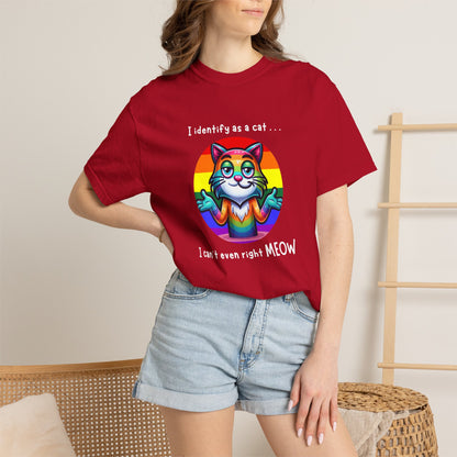 I Identify as a Cat - Pride T-Shirt