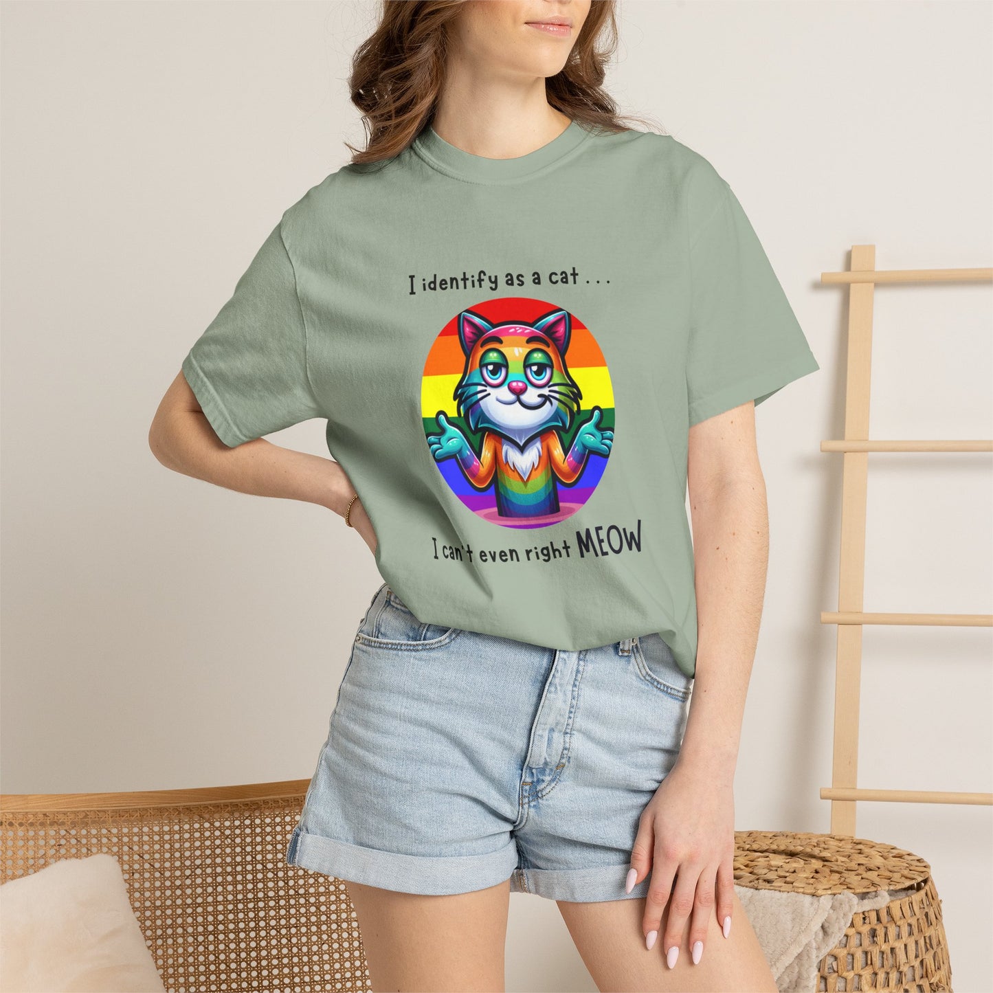 I Identify as a Cat - Pride T-Shirt