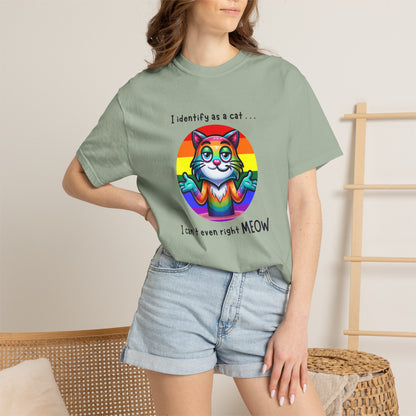 I Identify as a Cat - Pride T-Shirt