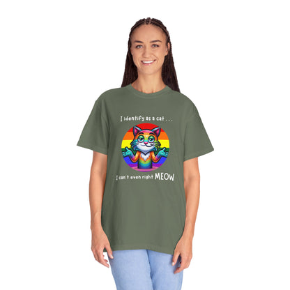 I Identify as a Cat - Pride T-Shirt