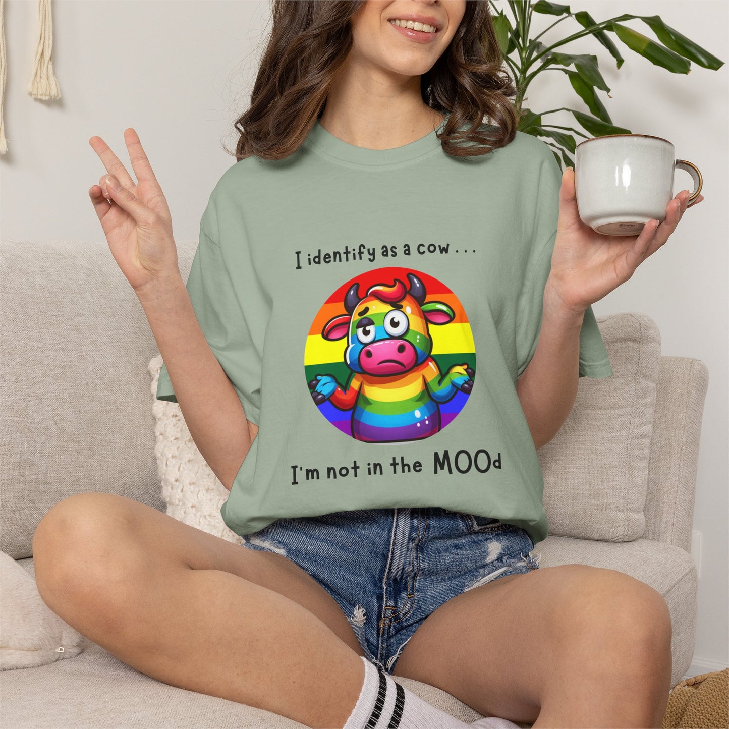 I Identify as a Cow - Pride T-Shirt