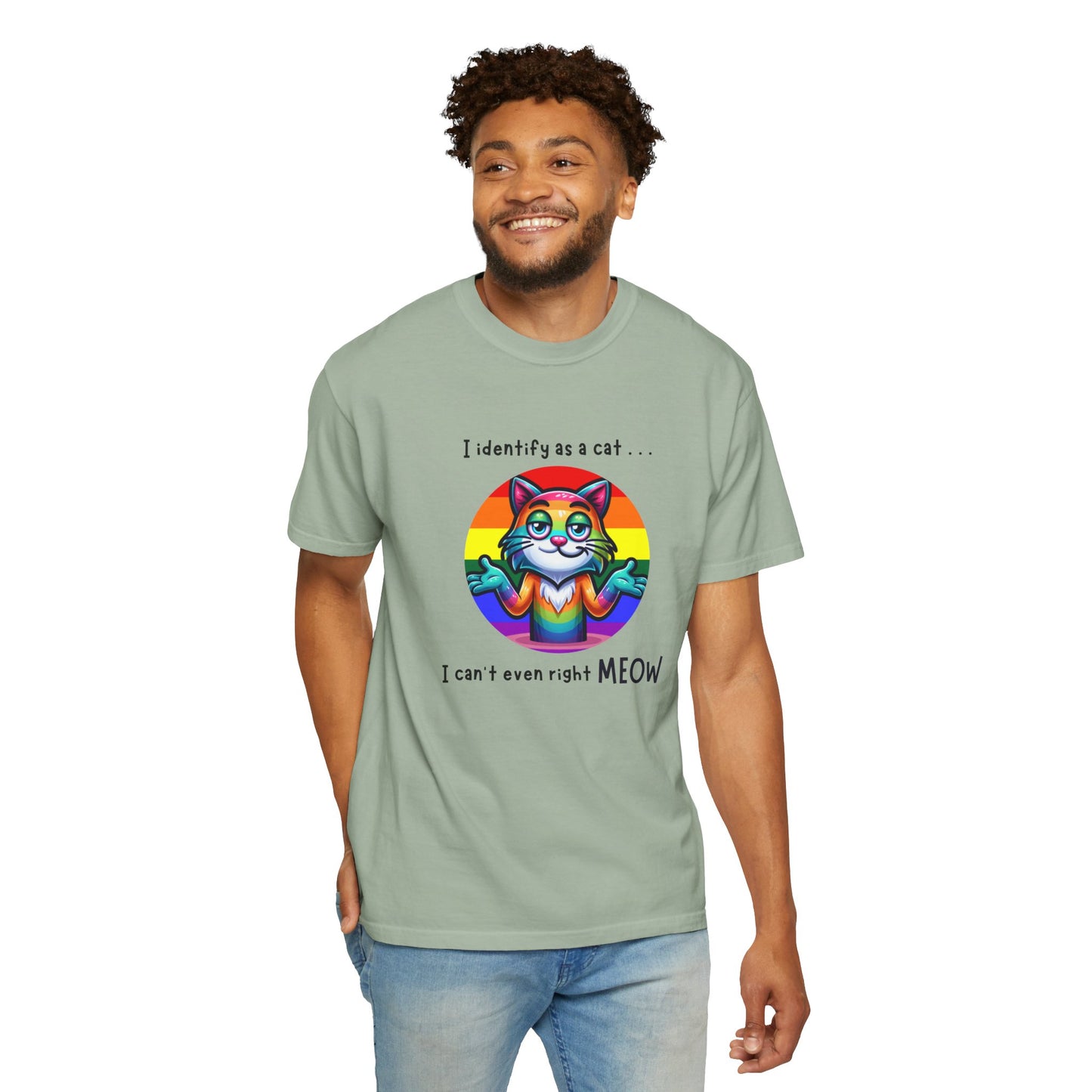 I Identify as a Cat - Pride T-Shirt