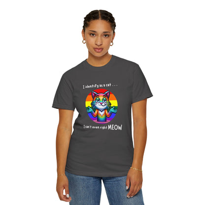 I Identify as a Cat - Pride T-Shirt