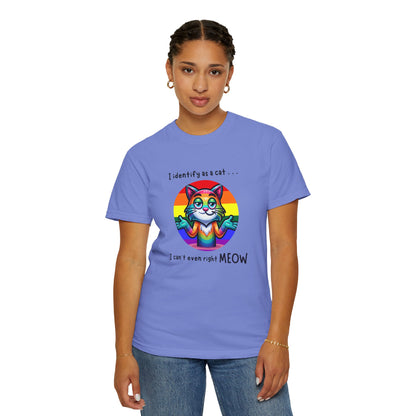 I Identify as a Cat - Pride T-Shirt