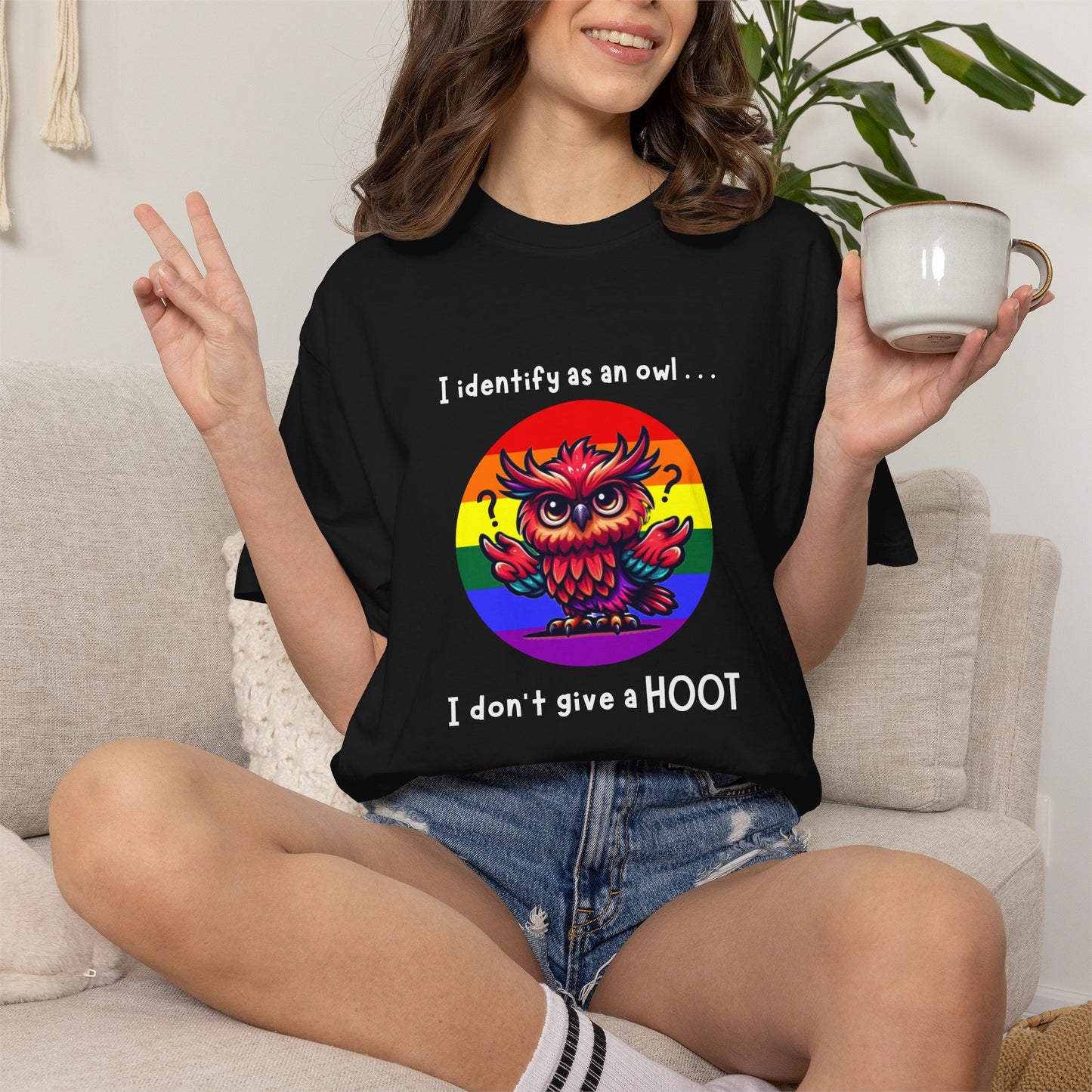 I Identify as an Owl - Pride T-Shirt