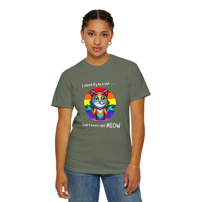 I Identify as a Cat - Pride T-Shirt